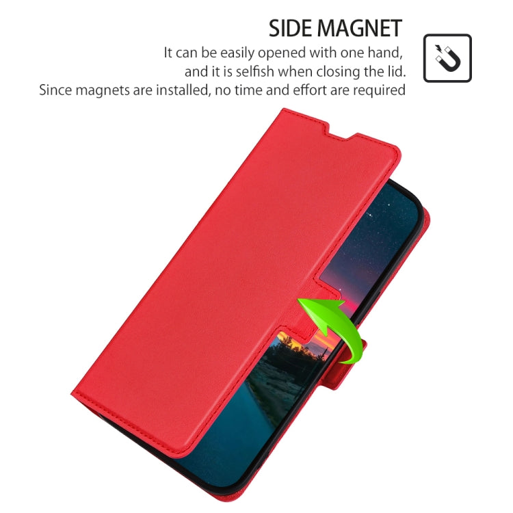 For Blackview A60 Ultra-thin Voltage Side Buckle PU + TPU Leather Phone Case(Red) - More Brand by PMC Jewellery | Online Shopping South Africa | PMC Jewellery | Buy Now Pay Later Mobicred