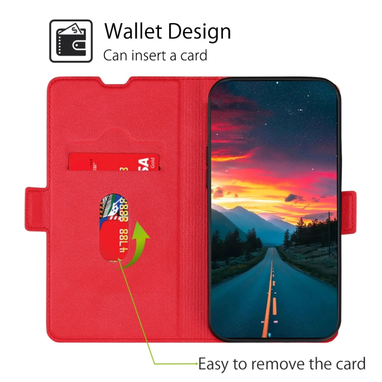 For Blackview A70 Ultra-thin Voltage Side Buckle PU + TPU Leather Phone Case(Red) - More Brand by PMC Jewellery | Online Shopping South Africa | PMC Jewellery | Buy Now Pay Later Mobicred