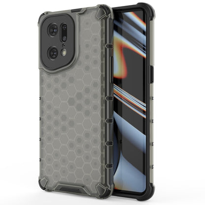 For OPPO Find X5 Pro Shockproof Honeycomb PC + TPU Phone Case(Black) - OPPO Cases by PMC Jewellery | Online Shopping South Africa | PMC Jewellery