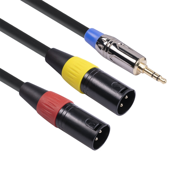 TC194BUXK108YR-30 3.5mm Male to Dual Canon Male Audio Cable, Length: 3m - Aux Cable by PMC Jewellery | Online Shopping South Africa | PMC Jewellery | Buy Now Pay Later Mobicred