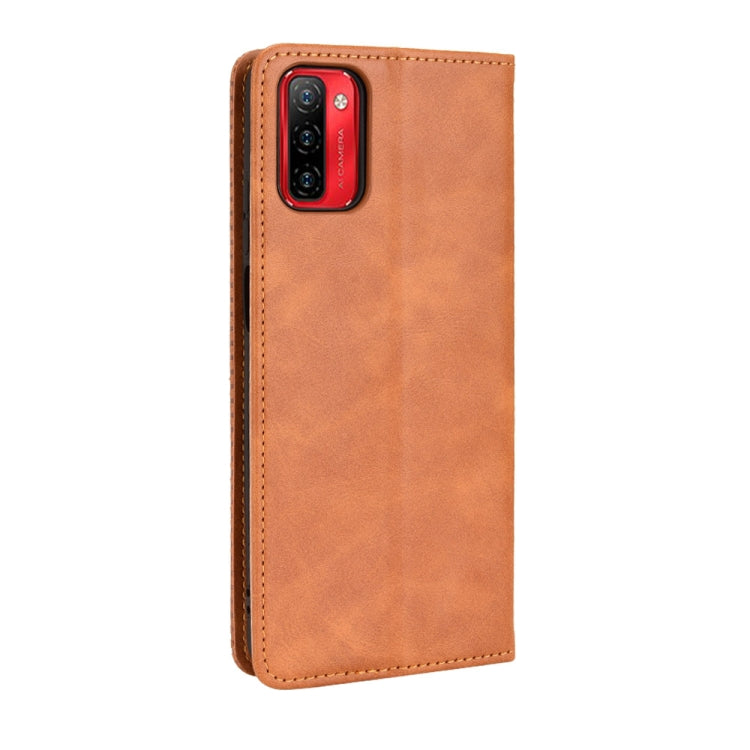 For Ulefone Note 12P Magnetic Buckle Retro Texture Leather Phone Case(Brown) - Ulefone Cases by PMC Jewellery | Online Shopping South Africa | PMC Jewellery | Buy Now Pay Later Mobicred