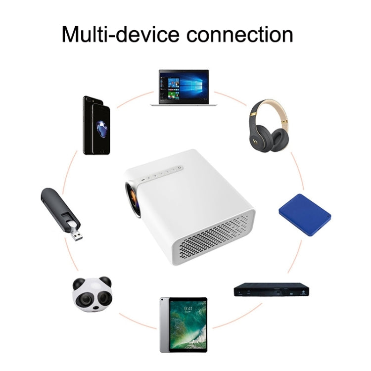 YG530 LED Small 1080P Wireless Screen Mirroring Projector, Power Plug:EU Plug(White) - LED Projector by PMC Jewellery | Online Shopping South Africa | PMC Jewellery | Buy Now Pay Later Mobicred