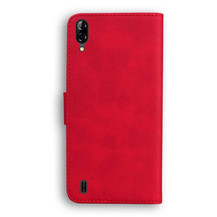 For Blackview A60 Skin Feel Pure Color Flip Leather Phone Case(Red) - More Brand by PMC Jewellery | Online Shopping South Africa | PMC Jewellery | Buy Now Pay Later Mobicred