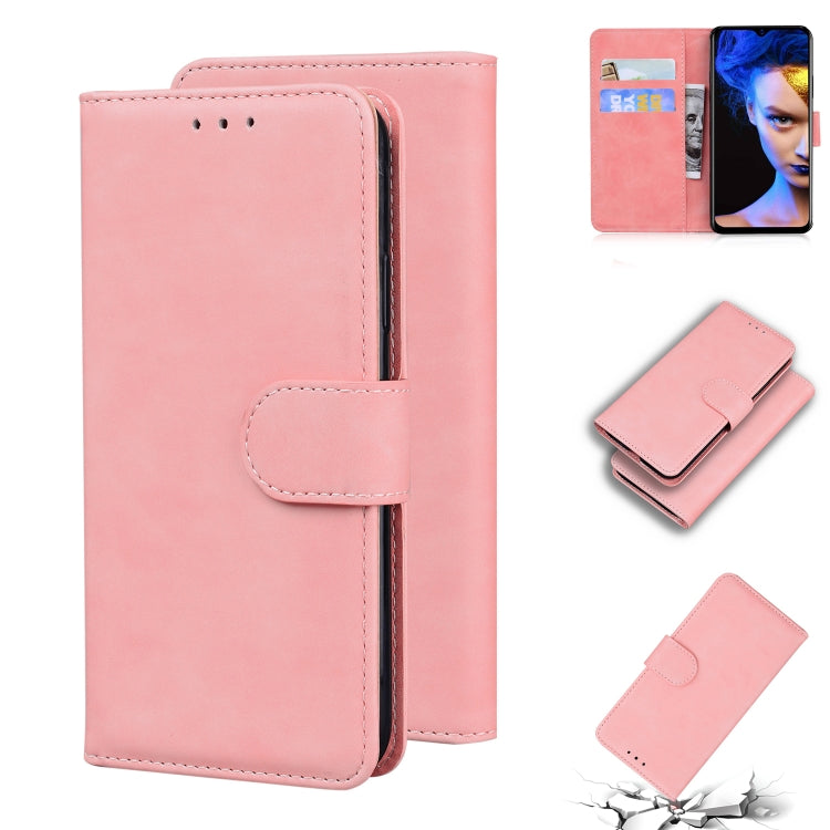 For Blackview A60 Skin Feel Pure Color Flip Leather Phone Case(Pink) - More Brand by PMC Jewellery | Online Shopping South Africa | PMC Jewellery | Buy Now Pay Later Mobicred