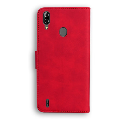 For Blackview A60 Pro Skin Feel Pure Color Flip Leather Phone Case(Red) - More Brand by PMC Jewellery | Online Shopping South Africa | PMC Jewellery | Buy Now Pay Later Mobicred