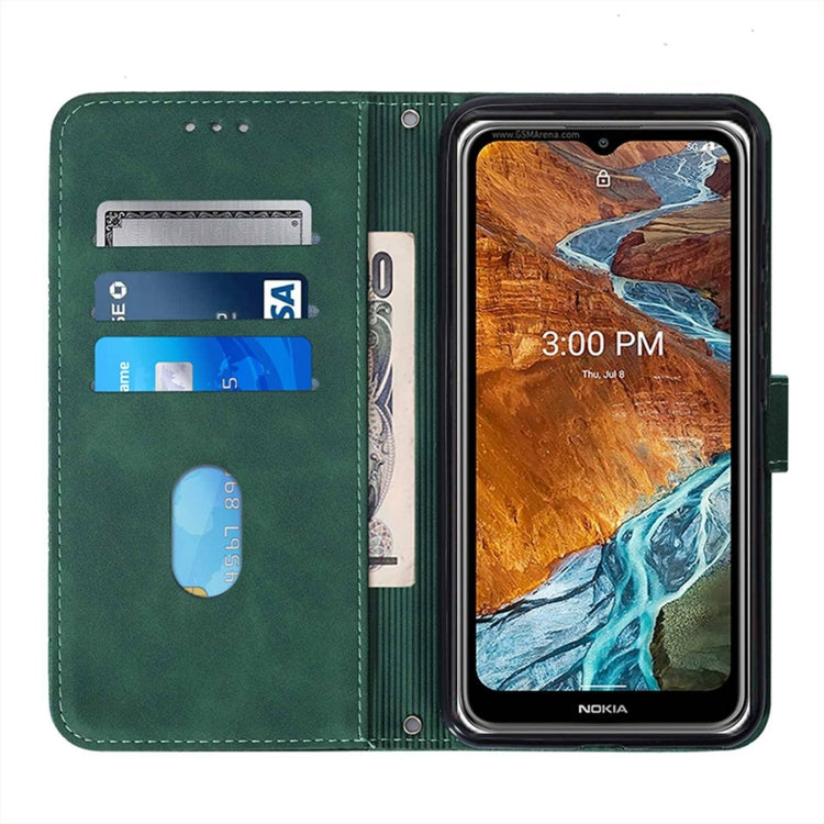 For Samsung Galaxy A03 Core Crossbody 3D Embossed Flip Leather Phone Case(Dark Green) - Galaxy Phone Cases by PMC Jewellery | Online Shopping South Africa | PMC Jewellery