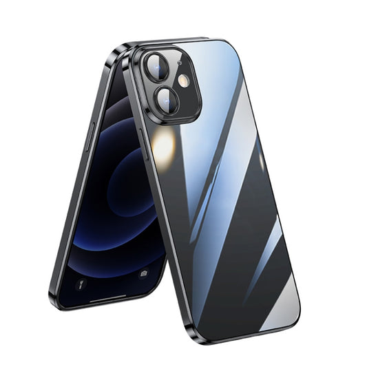 For iPhone 11 SULADA Lens Protector Plated Clear Case (Black) - iPhone 11 Cases by SULADA | Online Shopping South Africa | PMC Jewellery
