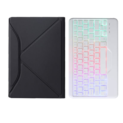 B0N5S Backlight Diamond Texture Bluetooth Keyboard Leather Case with Triangle Back Support For Xiaomi Pad 5 / 5 Pro(Black + White) - Others Keyboard by PMC Jewellery | Online Shopping South Africa | PMC Jewellery