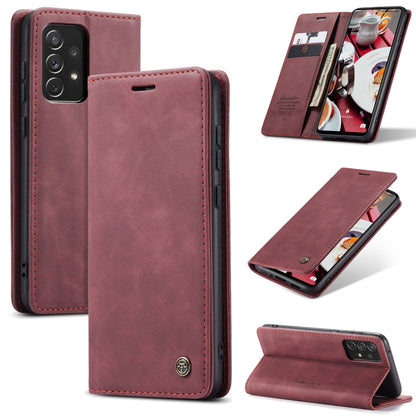 For Samsung Galaxy A73 5G CaseMe 013 Multifunctional Horizontal Flip Leather Phone Case(Wine Red) - Galaxy Phone Cases by CaseMe | Online Shopping South Africa | PMC Jewellery | Buy Now Pay Later Mobicred