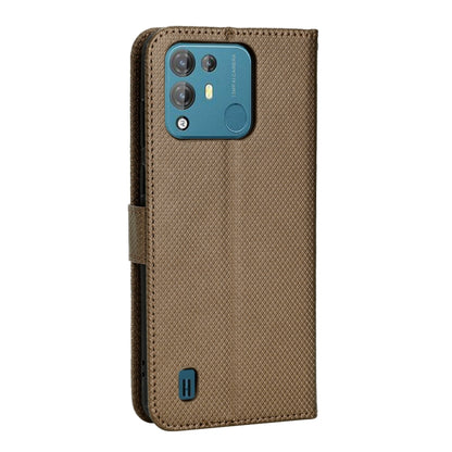 For Blackview A55 Pro Diamond Texture Leather Phone Case(Brown) - More Brand by PMC Jewellery | Online Shopping South Africa | PMC Jewellery | Buy Now Pay Later Mobicred