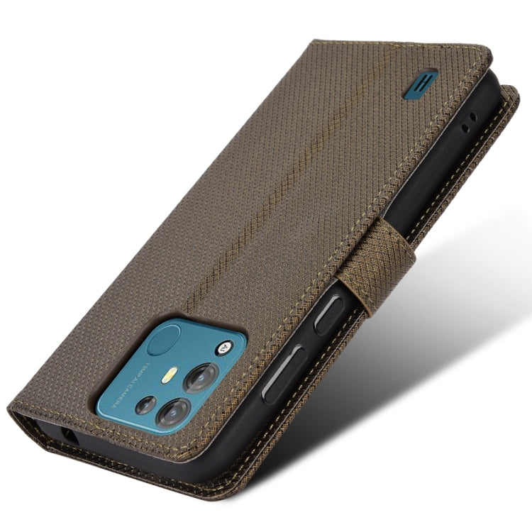 For Blackview A55 Pro Diamond Texture Leather Phone Case(Brown) - More Brand by PMC Jewellery | Online Shopping South Africa | PMC Jewellery | Buy Now Pay Later Mobicred