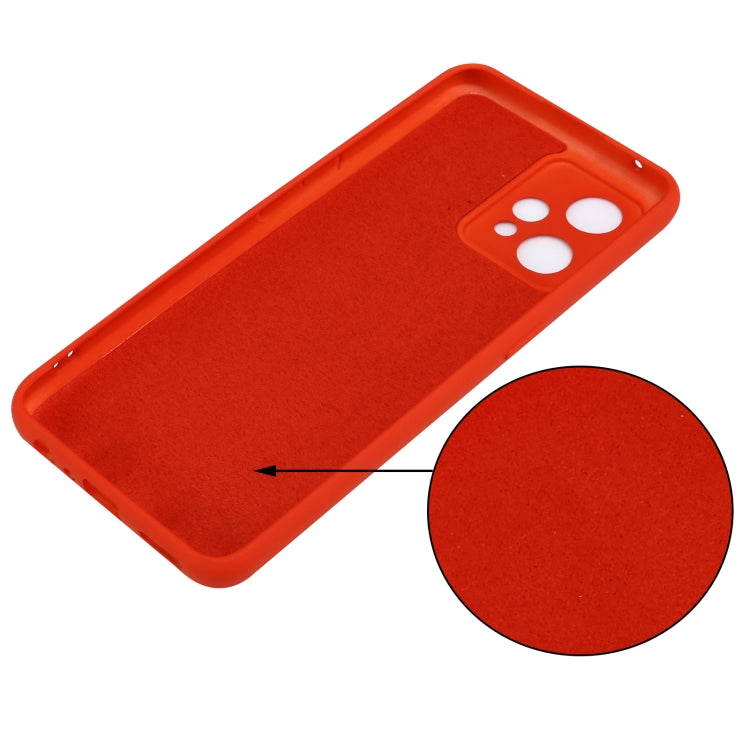 For OPPO Realme 9 Pro+ 5G Global Pure Color Liquid Silicone Shockproof Full Coverage Phone Case(Red) - Realme Cases by PMC Jewellery | Online Shopping South Africa | PMC Jewellery | Buy Now Pay Later Mobicred