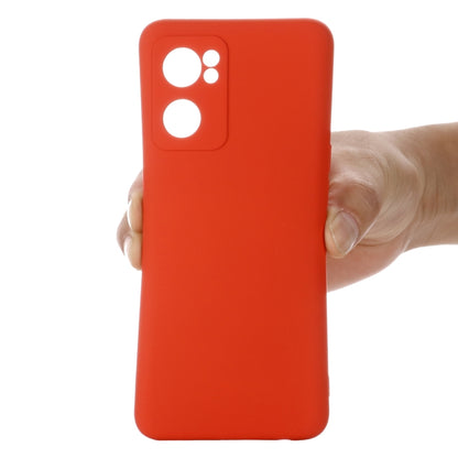 For OPPO Reno7 5G Global / Find X5 Lite Pure Color Liquid Silicone Shockproof Full Coverage Phone Case(Red) - OPPO Cases by PMC Jewellery | Online Shopping South Africa | PMC Jewellery | Buy Now Pay Later Mobicred