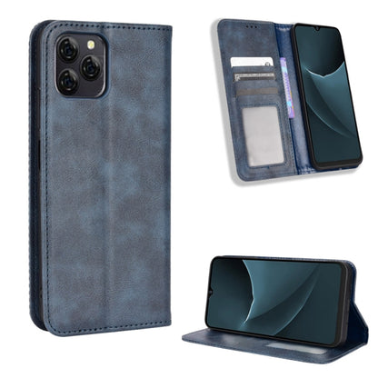 For Blackview A95 Magnetic Buckle Retro Texture Leather Phone Case(Blue) - More Brand by PMC Jewellery | Online Shopping South Africa | PMC Jewellery | Buy Now Pay Later Mobicred