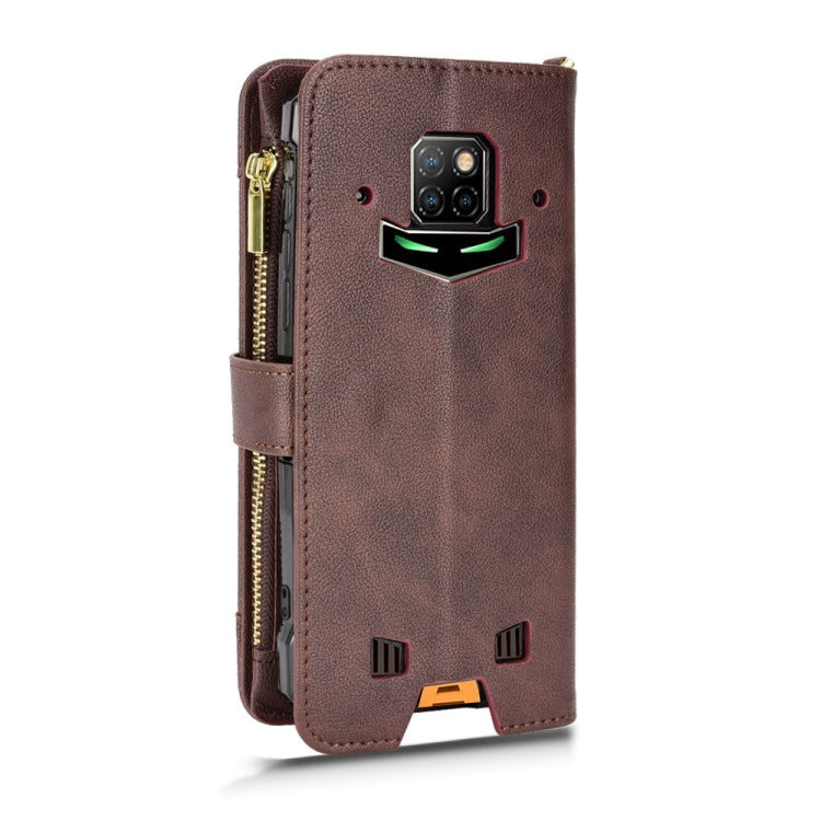 For Doogee S88 Pro / S88 Plus Litchi Texture Zipper Leather Phone Case(Brown) - Doogee Cases by PMC Jewellery | Online Shopping South Africa | PMC Jewellery | Buy Now Pay Later Mobicred