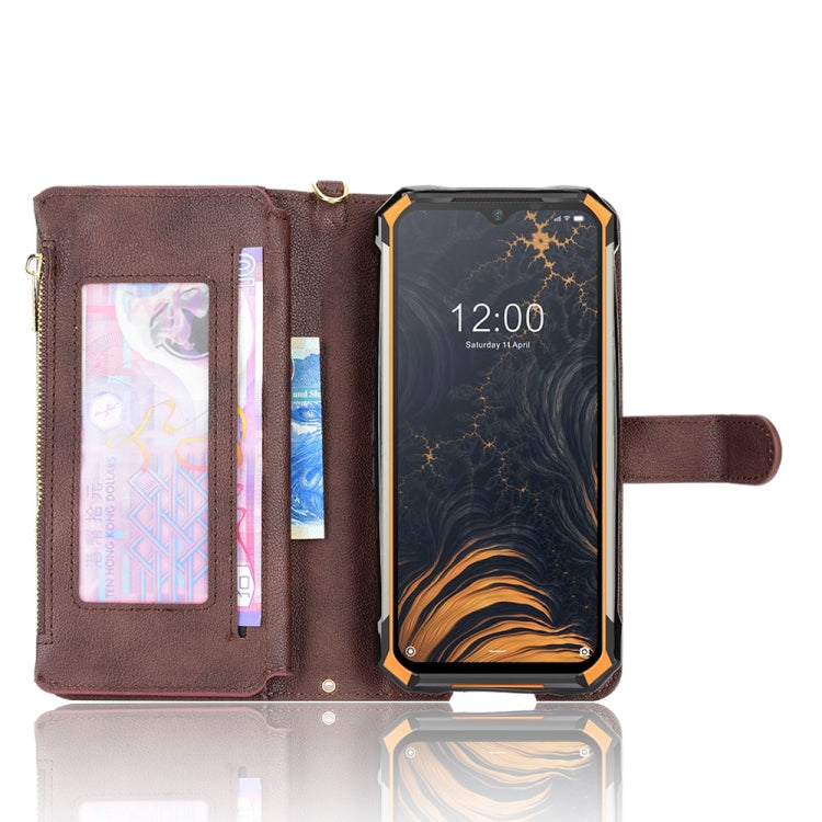 For Doogee S88 Pro / S88 Plus Litchi Texture Zipper Leather Phone Case(Brown) - Doogee Cases by PMC Jewellery | Online Shopping South Africa | PMC Jewellery | Buy Now Pay Later Mobicred