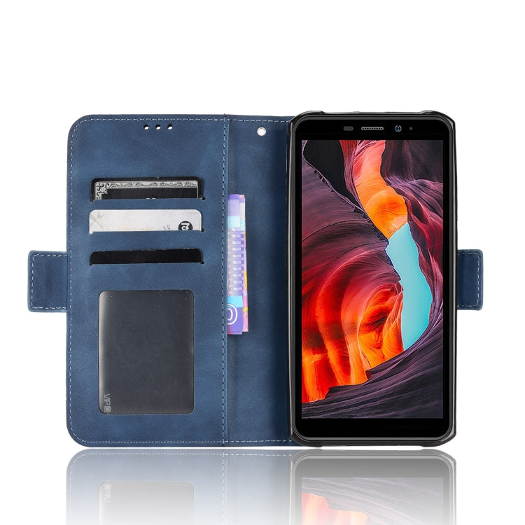 For Ulefone Armor X10 / X10 Pro Skin Feel Calf Texture Card Slots Leather Phone Case(Blue) - Ulefone Cases by PMC Jewellery | Online Shopping South Africa | PMC Jewellery | Buy Now Pay Later Mobicred