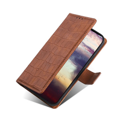 For Blackview A55 Pro Skin Feel Crocodile Magnetic Clasp Leather Phone Case(Brown) - More Brand by PMC Jewellery | Online Shopping South Africa | PMC Jewellery | Buy Now Pay Later Mobicred