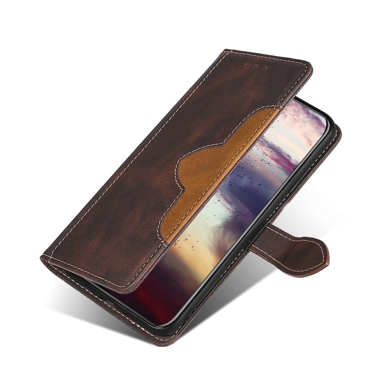 For Ulefone Note 12P Stitching Skin Feel Magnetic Buckle Horizontal Flip PU Leather Case(Brown) - Ulefone Cases by PMC Jewellery | Online Shopping South Africa | PMC Jewellery | Buy Now Pay Later Mobicred