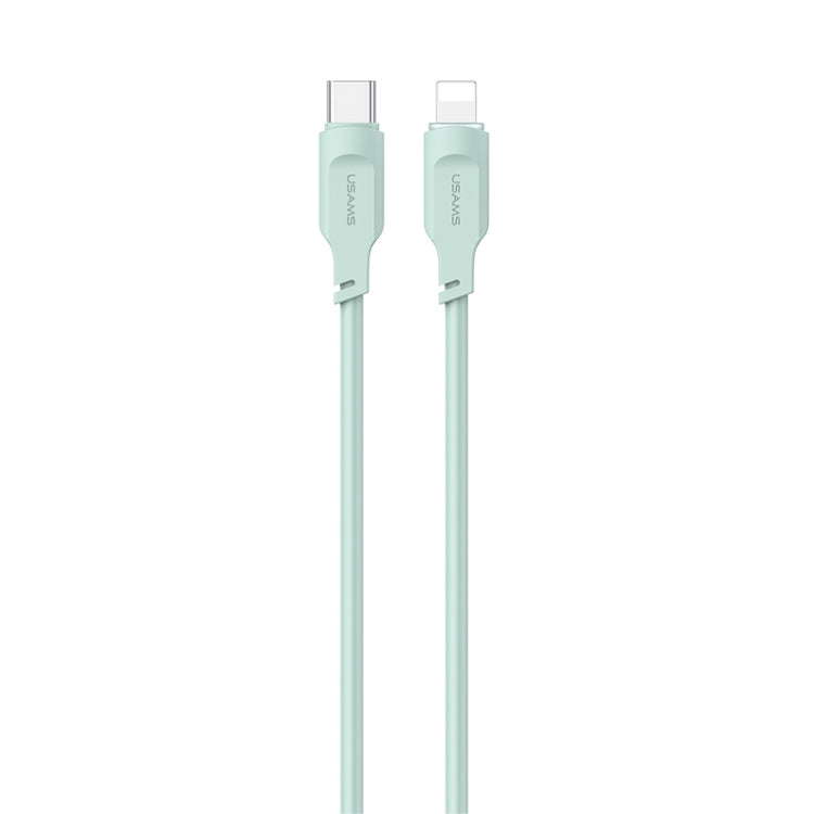 USAMS US-SJ566 Type-C / USB-C to 8 Pin PD 20W Fast Charing Data Cable with Light, Length: 1.2m(Green) - 2 in 1 Cable by USAMS | Online Shopping South Africa | PMC Jewellery | Buy Now Pay Later Mobicred