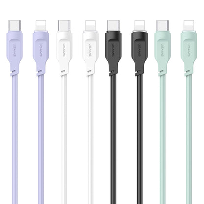 USAMS US-SJ566 Type-C / USB-C to 8 Pin PD 20W Fast Charing Data Cable with Light, Length: 1.2m(Purple) - 2 in 1 Cable by USAMS | Online Shopping South Africa | PMC Jewellery | Buy Now Pay Later Mobicred