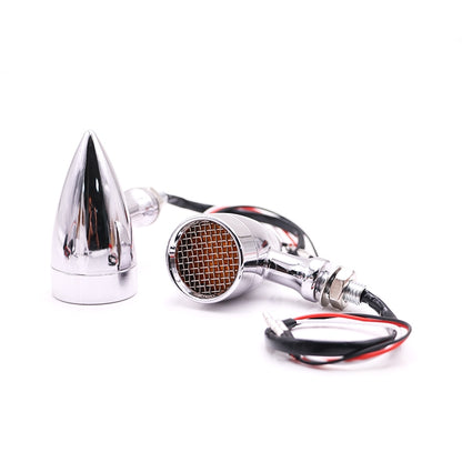 Z008 1 Pair 12V Modified Universal Motorcycle LED Turn Signal, Light Color:Red Light(Electroplating) - Turn Signal by PMC Jewellery | Online Shopping South Africa | PMC Jewellery | Buy Now Pay Later Mobicred