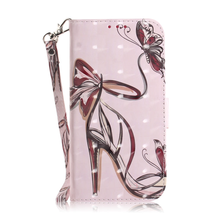 For OPPO Reno7 5G Foreign / Find X5 Lite 3D Colored Horizontal Flip Leather Phone Case(Butterfly High-heeled) - OPPO Cases by PMC Jewellery | Online Shopping South Africa | PMC Jewellery | Buy Now Pay Later Mobicred