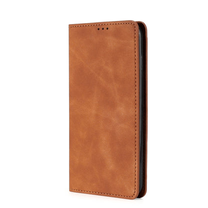 For Blackview A95 Skin Feel Magnetic Horizontal Flip Leather Phone Case(Light Brown) - More Brand by PMC Jewellery | Online Shopping South Africa | PMC Jewellery | Buy Now Pay Later Mobicred