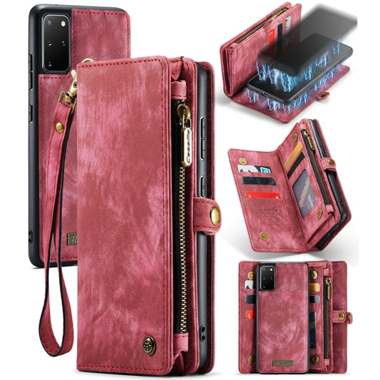 For Galaxy S20 Ultra CaseMe Detachable Multifunctional Horizontal Flip Leather Case, with Card Slot & Holder & Zipper Wallet & Photo Frame(Red) - Galaxy Phone Cases by CaseMe | Online Shopping South Africa | PMC Jewellery | Buy Now Pay Later Mobicred