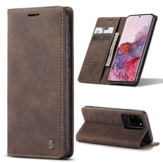 For Galaxy S20 Ultra CaseMe Multifunctional Horizontal Flip Leather Case, with Card Slot & Holder & Wallet(Coffee) - Galaxy Phone Cases by CaseMe | Online Shopping South Africa | PMC Jewellery | Buy Now Pay Later Mobicred