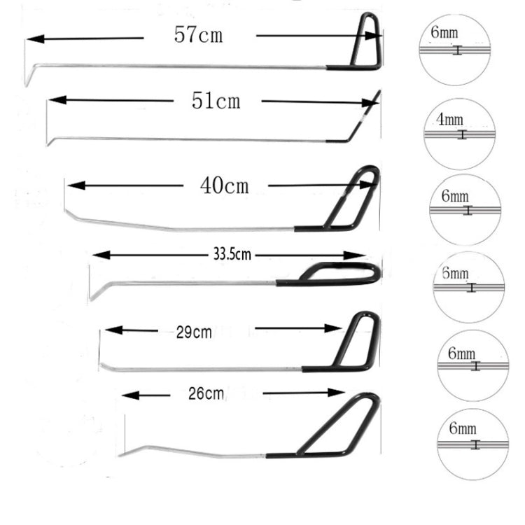 Q1 7 in 1 Car Paintless Dent Repair Hail Remover Hooks Rods Kit - Sheet Metal Tools by PMC Jewellery | Online Shopping South Africa | PMC Jewellery | Buy Now Pay Later Mobicred