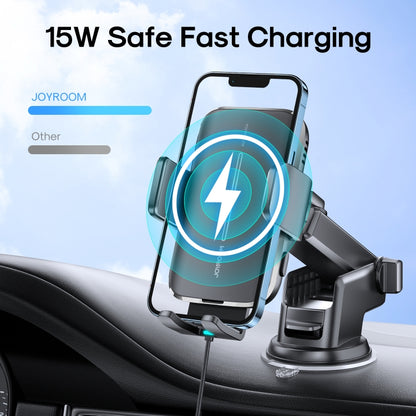 JOYROOM JR-ZS245 Car Dashboard 15W Wireless Charger Phone Holder(Black) - Wireless Charger Holders by JOYROOM | Online Shopping South Africa | PMC Jewellery | Buy Now Pay Later Mobicred