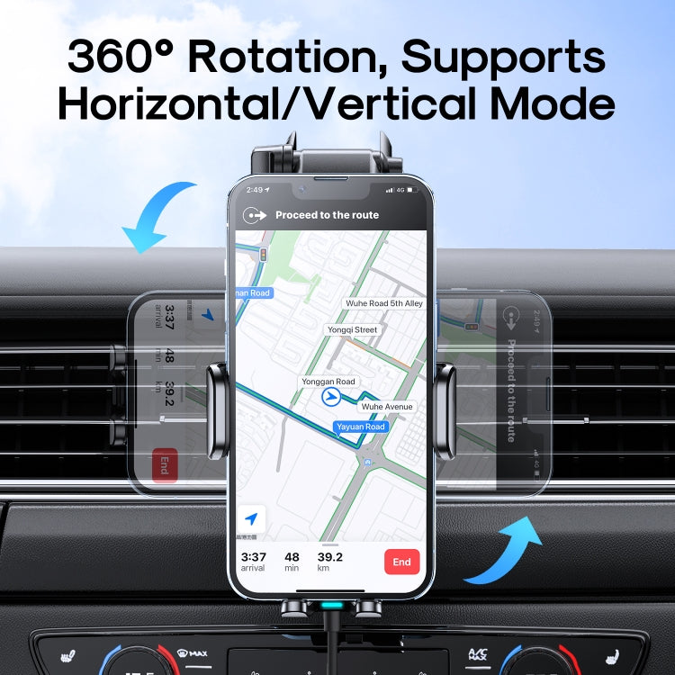 JOYROOM JR-ZS245 Car Dashboard 15W Wireless Charger Phone Holder(Black) - Wireless Charger Holders by JOYROOM | Online Shopping South Africa | PMC Jewellery | Buy Now Pay Later Mobicred