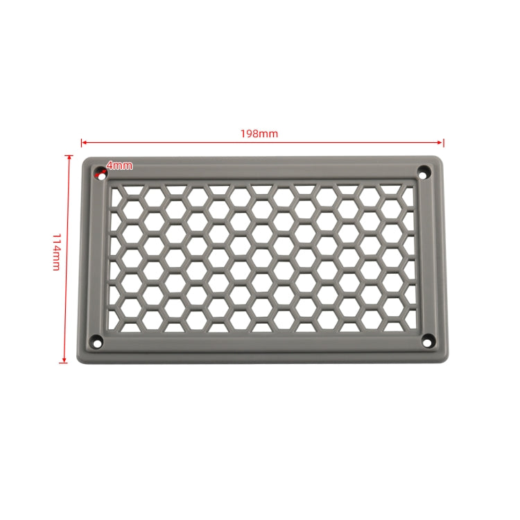 A6790 198x114mm Grey Rectangle Louvered Ventilation Plastic Venting Panel Cover - Air Conditioning System by PMC Jewellery | Online Shopping South Africa | PMC Jewellery