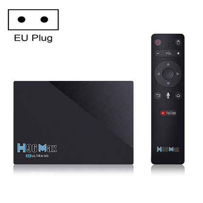 H96 Max 8GB+128GB 8K Smart TV BOX Android 11.0 Media Player with Remote Control, Plug Type:EU Plug - RK3566 by PMC Jewellery | Online Shopping South Africa | PMC Jewellery | Buy Now Pay Later Mobicred