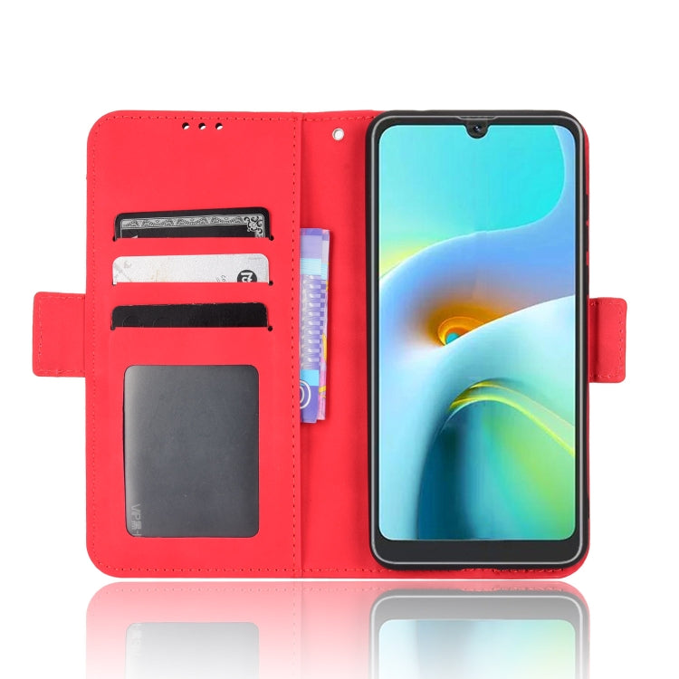 For Blackview A50 Skin Feel Calf Pattern Leather Phone Case(Red) - More Brand by PMC Jewellery | Online Shopping South Africa | PMC Jewellery | Buy Now Pay Later Mobicred