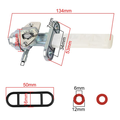 2 PCS Motorcycle Fuel Tap Valve Petcock Fuel Tank Gas Switch for Suzuki TM75 - Replacement Parts by PMC Jewellery | Online Shopping South Africa | PMC Jewellery