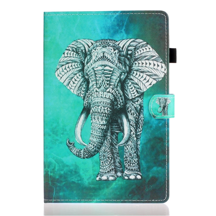 For Lenovo Tab M10 Plus 10.6 3rd Gen 2022 Coloured Drawing Smart Leather Tablet Case(Elephant) - Lenovo by PMC Jewellery | Online Shopping South Africa | PMC Jewellery