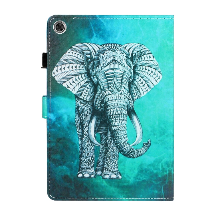 For Lenovo Tab M10 Plus 10.6 3rd Gen 2022 Coloured Drawing Smart Leather Tablet Case(Elephant) - Lenovo by PMC Jewellery | Online Shopping South Africa | PMC Jewellery