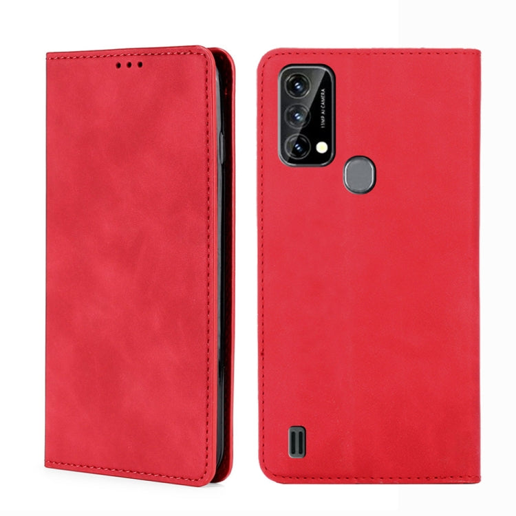 For Blackview A50 Skin Feel Magnetic Horizontal Flip Leather Phone Case(Red) - More Brand by PMC Jewellery | Online Shopping South Africa | PMC Jewellery | Buy Now Pay Later Mobicred