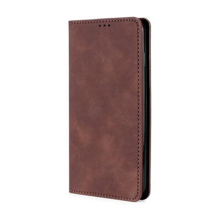 For Blackview A70 Skin Feel Magnetic Horizontal Flip Leather Phone Case(Dark Brown) - More Brand by PMC Jewellery | Online Shopping South Africa | PMC Jewellery | Buy Now Pay Later Mobicred