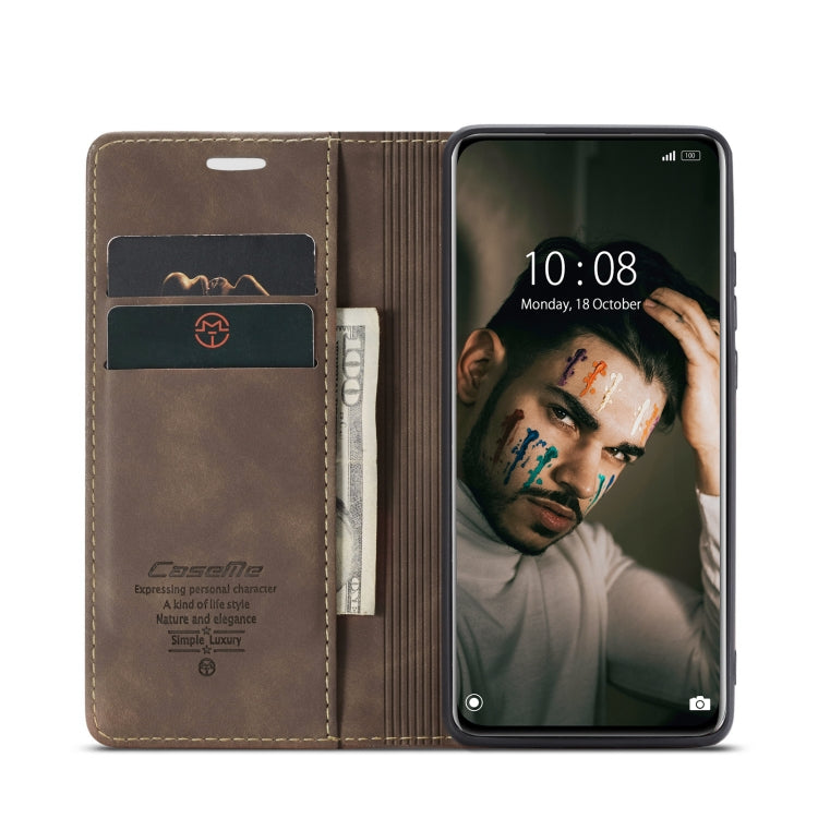 For Xiaomi 12 Pro CaseMe 013 Multifunctional Horizontal Flip Leather Phone Case(Coffee) - Xiaomi Cases by CaseMe | Online Shopping South Africa | PMC Jewellery | Buy Now Pay Later Mobicred