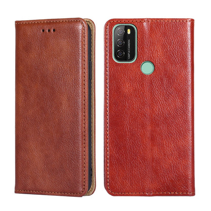 For Blackview A70 Gloss Oil Solid Color Magnetic Leather Phone Case(Brown) - More Brand by PMC Jewellery | Online Shopping South Africa | PMC Jewellery | Buy Now Pay Later Mobicred