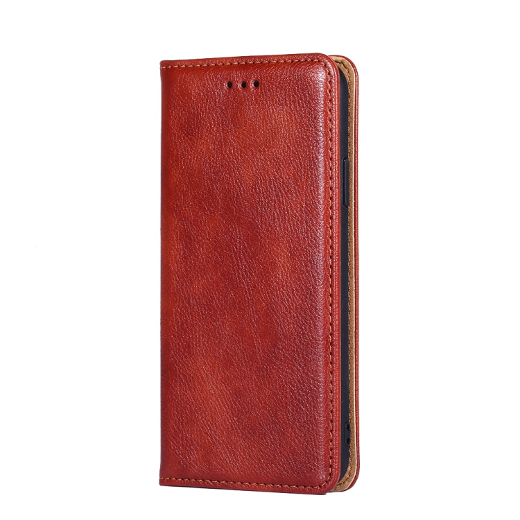 For Blackview A70 Gloss Oil Solid Color Magnetic Leather Phone Case(Brown) - More Brand by PMC Jewellery | Online Shopping South Africa | PMC Jewellery | Buy Now Pay Later Mobicred