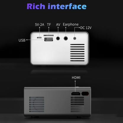 T300 25ANSI LED Portable Home Multimedia Game Projector, Plug Type:AU Plug(Black) - LED Projector by PMC Jewellery | Online Shopping South Africa | PMC Jewellery | Buy Now Pay Later Mobicred