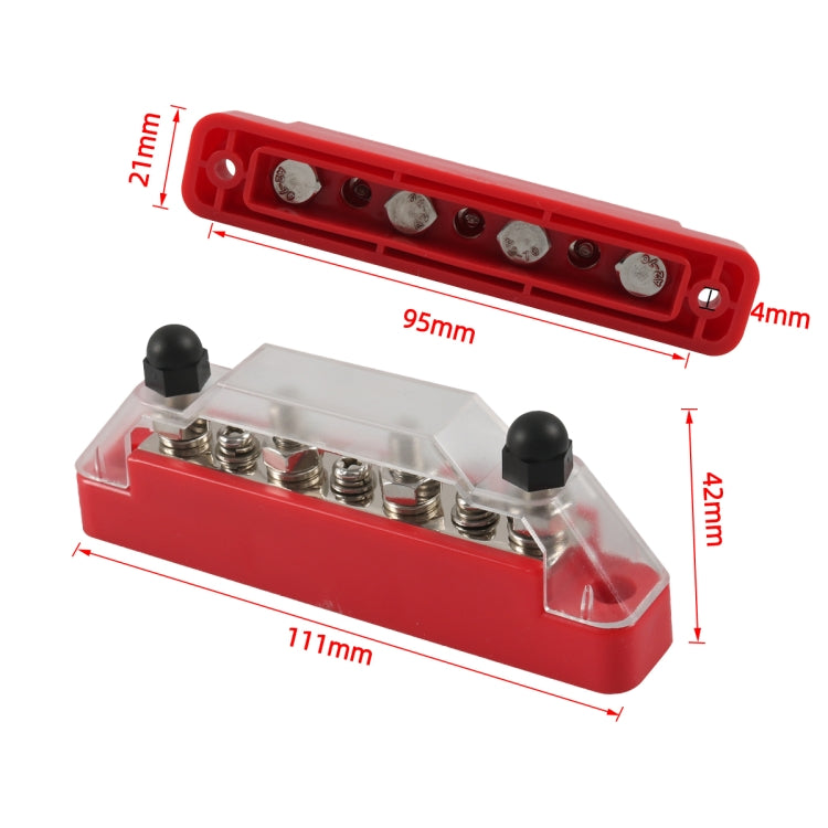 A7462-02 7 Way Power Distribution Block Terminal Studs with 2 Fixing Screws - Booster Cable & Clip by PMC Jewellery | Online Shopping South Africa | PMC Jewellery