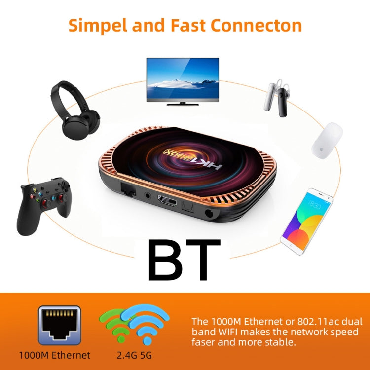 MECOOL HK1RBOX X4 4K TV Box, Android 11 Amlogic S905X4 CPU with RC 4GB+128GB(UK Plug) - Amlogic S905 by MECOOL | Online Shopping South Africa | PMC Jewellery | Buy Now Pay Later Mobicred