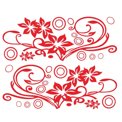 2 PCS/Set D-75 Flower Vine Pattern Car Modified Decorative Sticker(Red) - Decorative Sticker by PMC Jewellery | Online Shopping South Africa | PMC Jewellery | Buy Now Pay Later Mobicred