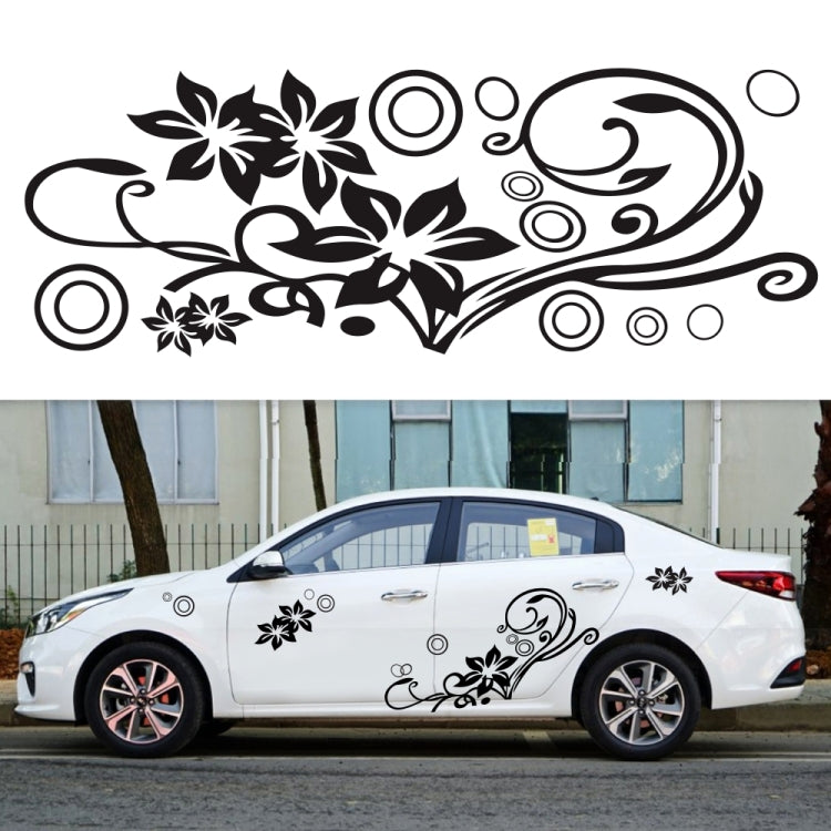 2 PCS/Set D-75 Flower Vine Pattern Car Modified Decorative Sticker(Black) - Decorative Sticker by PMC Jewellery | Online Shopping South Africa | PMC Jewellery | Buy Now Pay Later Mobicred