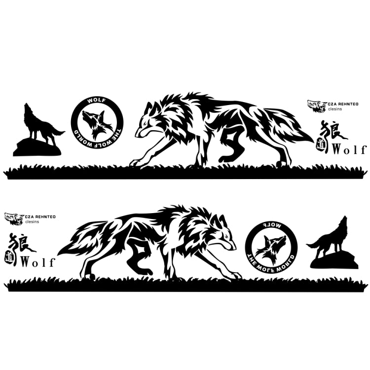 2 PCS/Set D-180 Wolf Totem Pattern Car Modified Decorative Sticker(Black) - Decorative Sticker by PMC Jewellery | Online Shopping South Africa | PMC Jewellery | Buy Now Pay Later Mobicred